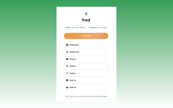 Profiles Are Live: Tip Creators on Every Platform